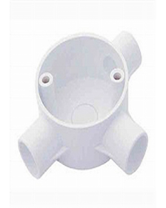 25 mm PVC Tee Besa Box with Cover (Each)