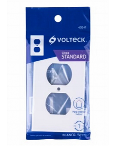Duplex Receptacle Cover White (Each)