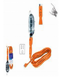 26 ft. Metal Sheild Work Light with Grounded Outlet (47259) (Each)