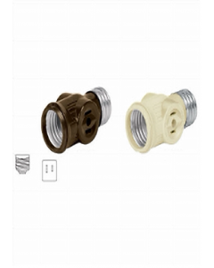 LAMPHOLDER 46511 BROWN W/2-OUT (Each)