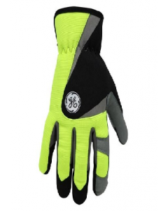 Black And Green Large Mechanic High Visibility Work Gloves (Each)