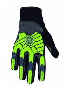 Black And Green Large High Visibility Work Gloves (Each)