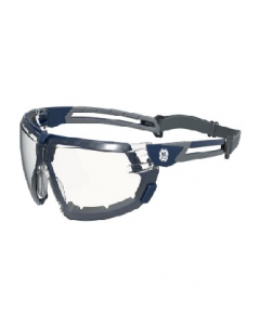 Clear Lens Gray/Black Safety Glasses With Strap (Each)