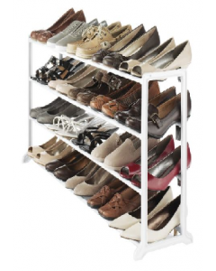 20 Pair Whte Resin Shoe Rack (Each)