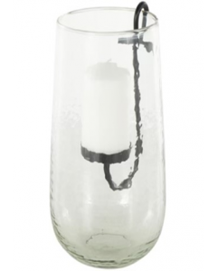 7 in. X 11 in. Glass Candle Holder (Each)