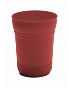 12 in. Red Plastic Planter (Each)