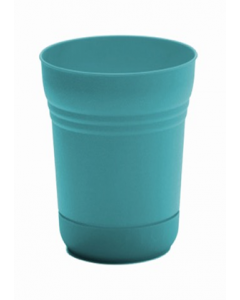12 in. Teal Plastic Planter (Each)