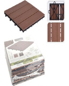 6Pcs Light Brown Decking Tile Set (Each)