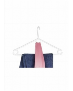 42 cm. White Plastic Hanger (Each)