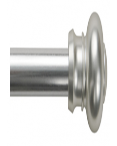 48-84 in. Silver Satin Ashby Café Curtain Rod (Each)
