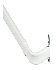 White 18 in. - 28 in. Window Curtain Rod (Each)