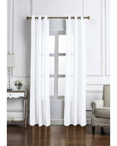 Cole Textured Curtain 84&quot; White (Each)