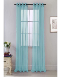 Cara Curtain 90&quot; Aqua (Each)
