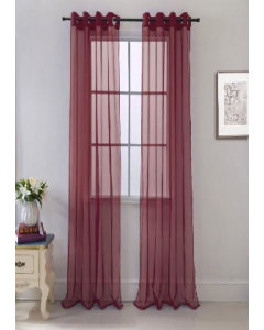 Cara Curtain 90&quot; Burgundy (Each)
