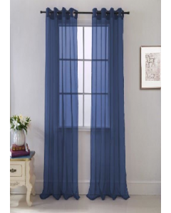Cara Curtain 90&quot; Navy (Each)