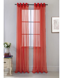 Cara Curtain 90&quot; Red (Each)