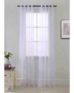 Cara Curtain 90&quot; White (Each)