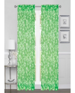 CURTAIN 54X84&quot;LEAVES GREEN PRT PRINTED LINEN (Each)