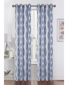 Curtain 54x84&quot; R/Blu Printed Medallion (Each)