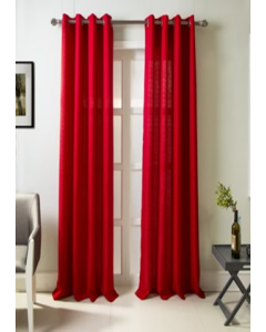 90&quot; Red Cole Textured Grommet Panel Curtain (Each)