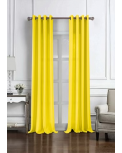 90&quot; Yellow Cole Textured Grommet Panel Curtain (Each)