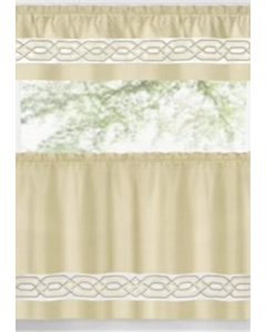 Tan Kitchen Window Curtain (Each)