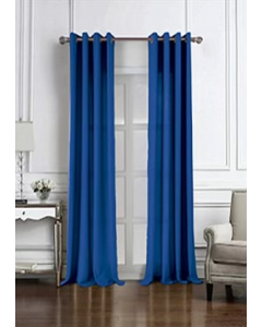 84 in. Navy Blue Textured Window Curtain (Each)