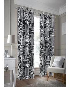 84 in. Black Window Curtain (Each)