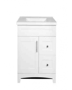 30&quot; White Shaker Door &amp; Drawer Vanity Combo (Each)
