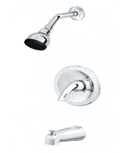 Chrome Finish Single Lever Handle Bath &amp; Shower Faucet (Each)