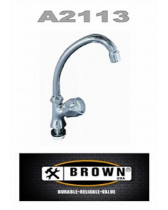 Chrome Finish Washer Less Single Handle Kitchen Faucet (Each)