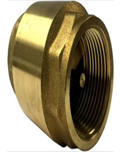 1/2 in. Metal Brass Finish Spring Check Valve (Each)