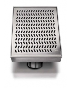 5-3/4x5-3/4&quot; Satin Stainless Steel Nami Square Drain (Each)