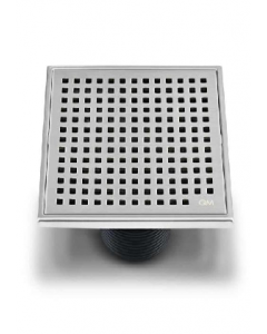 4&quot; Satin Stainless Steel Mira Square Drain (Each)