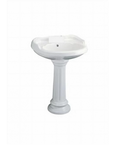 White Mazara Basin &amp; Ped (Each)