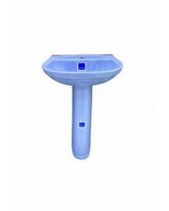 Sky Blue Acuacer Basin &amp; Ped (Each)