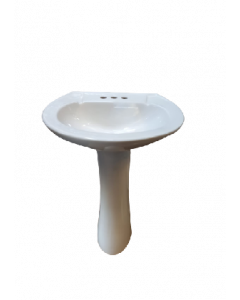 White Grande Basin &amp; Pedestal (Each)