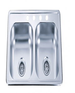 33&quot;x19&quot;x7&quot; Stainless Steel Top Mount Double Bowl Kitchen Sink (Each)