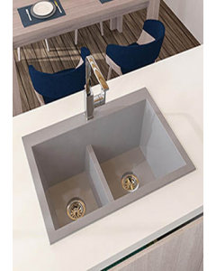 33x22&quot; Gray Double Bowl Kitchen Sink (Each)