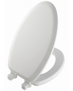 18 in. X 14 in. Wood Elongated Toilet Seat (Each)