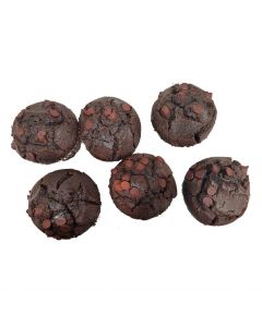 Selection Double Chocolate Muffins Freshly Baked 6 Units