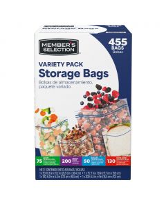Selection Resealable Bags Variety Pack 455 Units