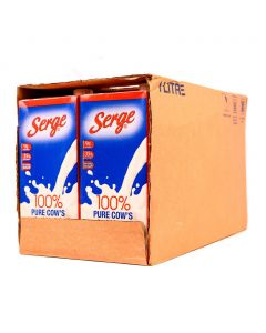 Serge Pure Full Cream Cow&#039;s Milk 12 Units / 1 L / 34 oz