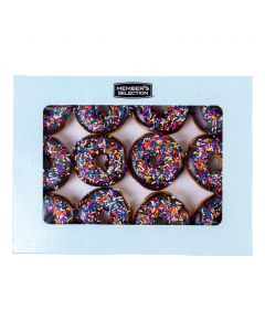 Selection Freshly Made Chocolate Glazed Doughnuts 12 Units