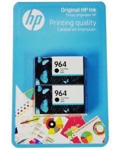 HP Black Ink Cartridge 964 2 Units