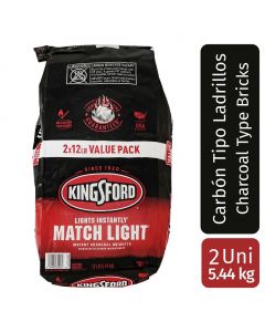 Kingsford Match Light Charcoal Briquettes 2 Units / 5.44 kg / 12 lb