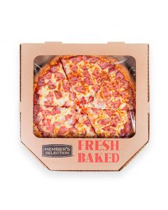 Selection Whole Ham and Cheese Pizza 45.7 cm / 18&quot; 6 Slices Freshly Baked