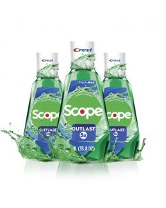 Crest Scope Outlast Mouthwash 3 Units / 1 L / 33.81 oz