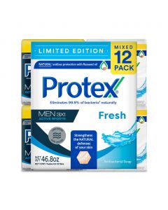 Protex Antibacterial Bar Soap Men Sport and Fresh 12 Units / 110 g / 3.9 oz