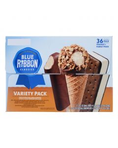 Blue Ribbon Ice Cream Variety Pack 36 Units / 90 g / 3.2 oz